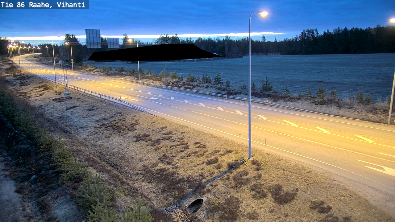 Weather Camera Image Väg 86 Raahe, Vihanti, Raahe, Pohjois-Pohjanmaa
