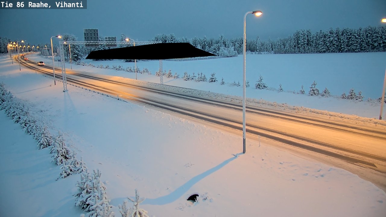 Weather Camera Image Väg 86 Raahe, Vihanti, Raahe, Pohjois-Pohjanmaa