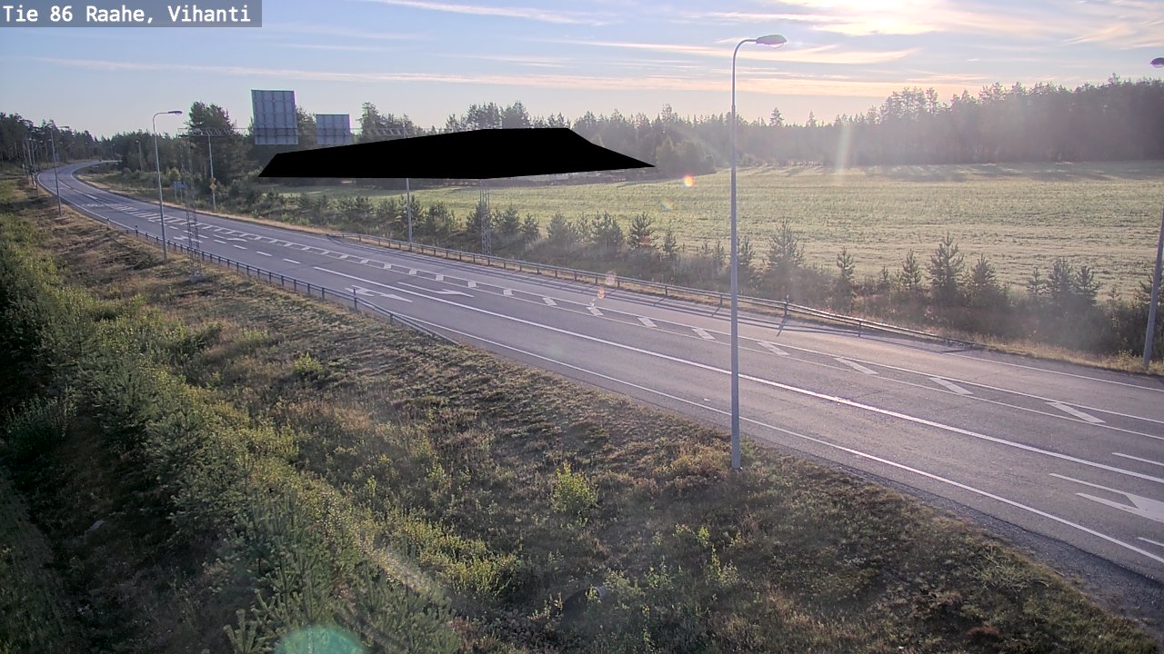 Weather Camera Image Väg 86 Raahe, Vihanti, Raahe, Pohjois-Pohjanmaa