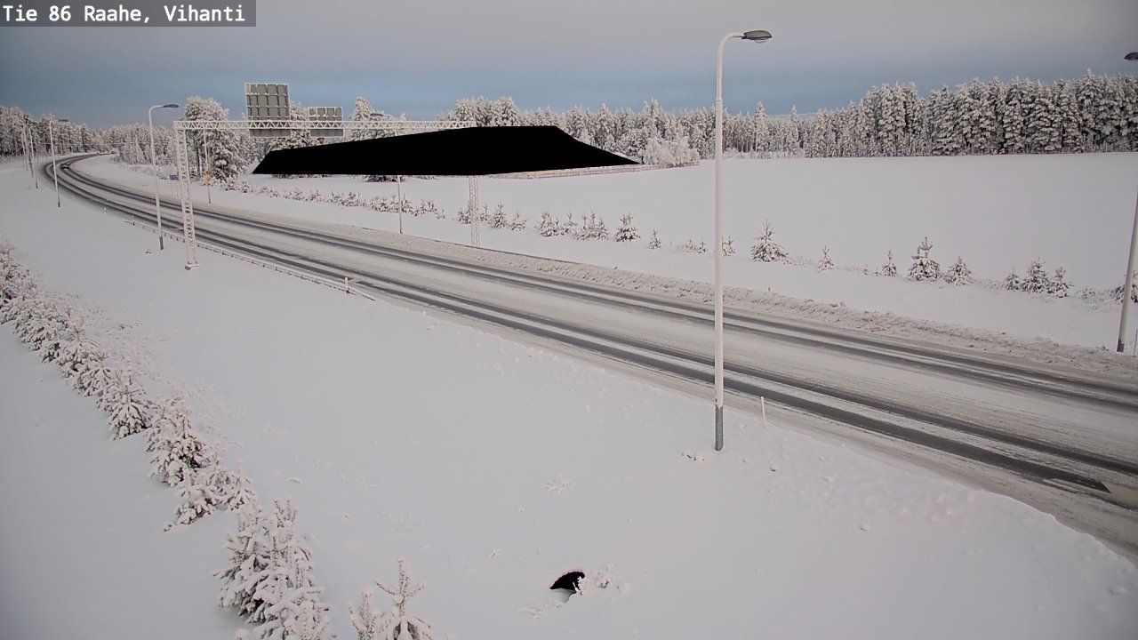 Weather Camera Image Väg 86 Raahe, Vihanti, Raahe, Pohjois-Pohjanmaa
