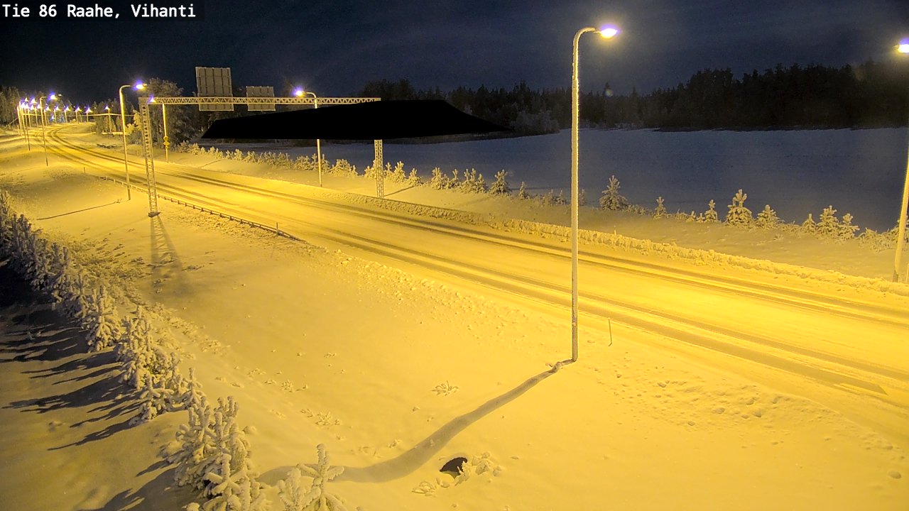 Weather Camera Image Road 86 Raahe, Vihanti, Raahe, Pohjois-Pohjanmaa