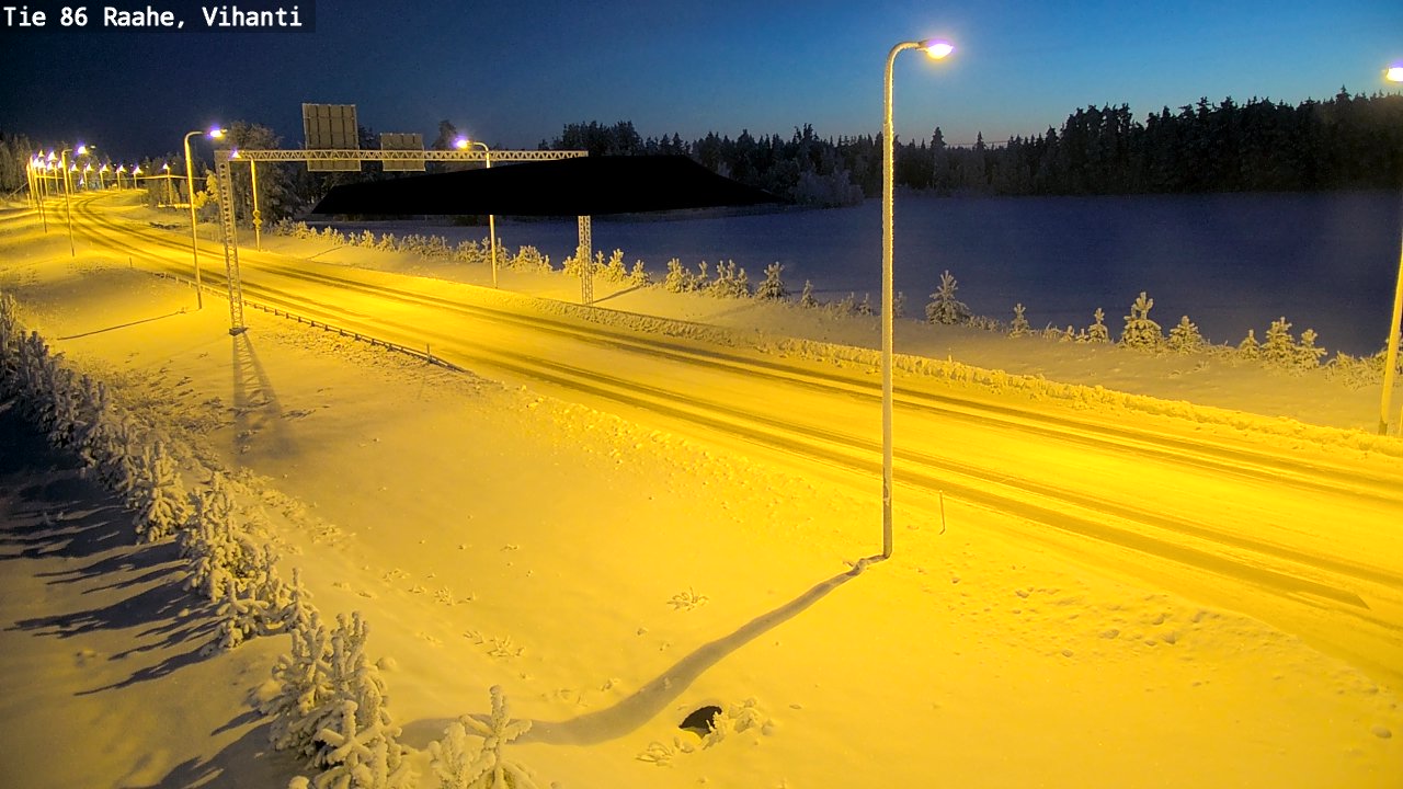 Weather Camera Image Road 86 Raahe, Vihanti, Raahe, Pohjois-Pohjanmaa