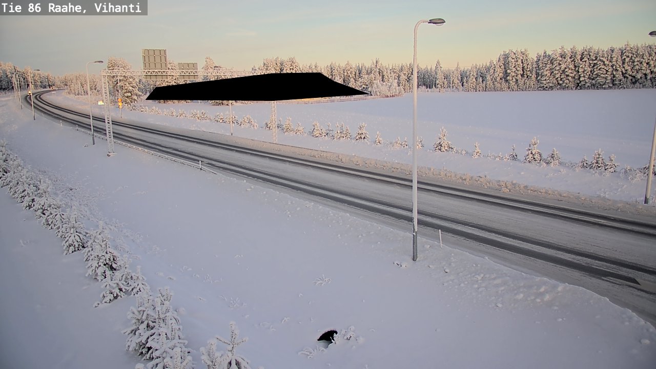 Weather Camera Image Road 86 Raahe, Vihanti, Raahe, Pohjois-Pohjanmaa