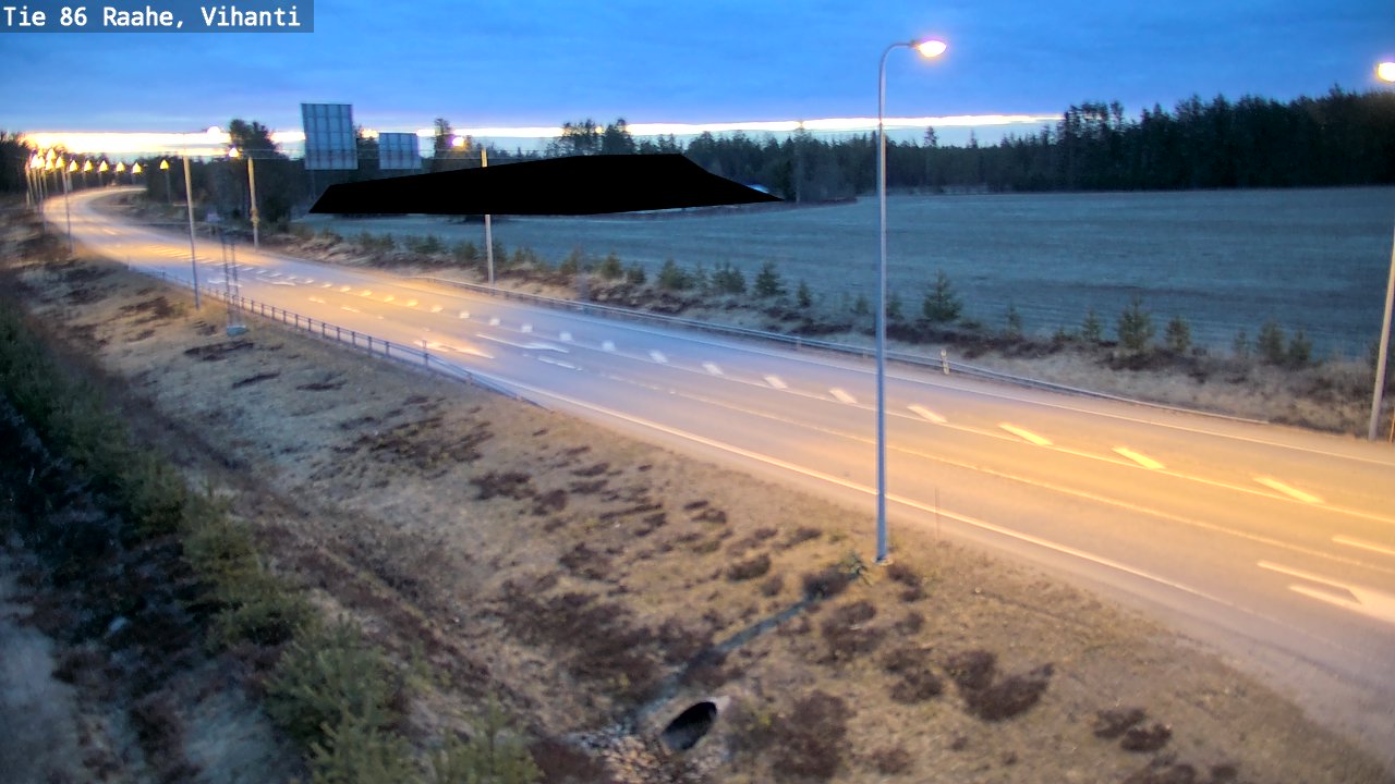 Weather Camera Image Väg 86 Raahe, Vihanti, Raahe, Pohjois-Pohjanmaa