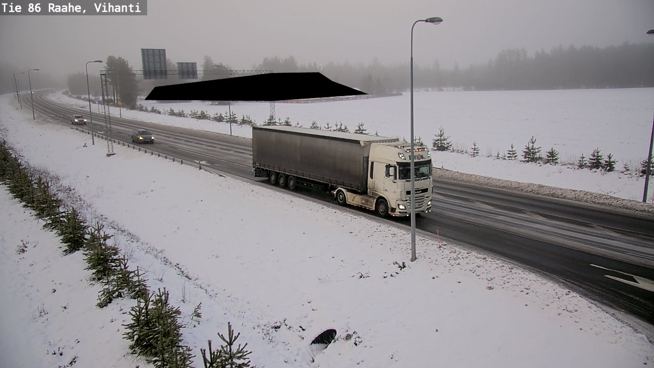Weather Camera Image Väg 86 Raahe, Vihanti, Raahe, Pohjois-Pohjanmaa