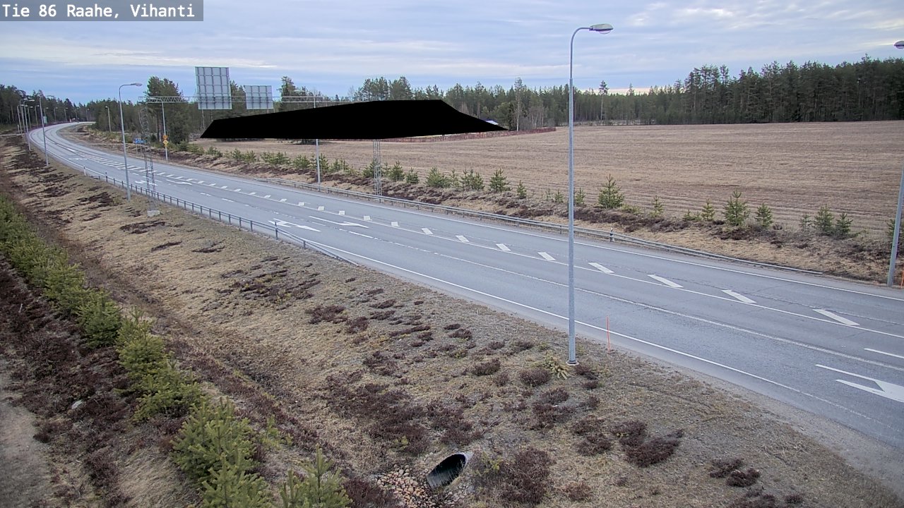 Weather Camera Image Road 86 Raahe, Vihanti, Raahe, Pohjois-Pohjanmaa