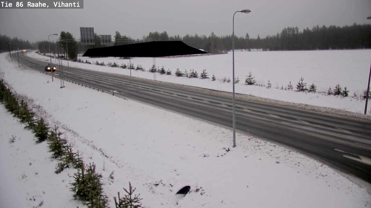 Weather Camera Image Väg 86 Raahe, Vihanti, Raahe, Pohjois-Pohjanmaa