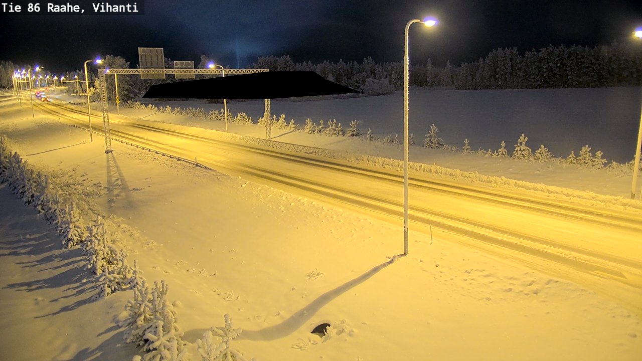 Weather Camera Image Väg 86 Raahe, Vihanti, Raahe, Pohjois-Pohjanmaa