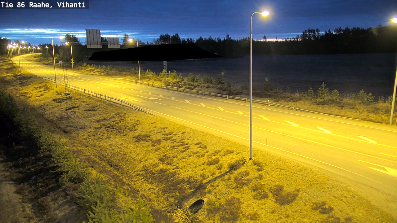 Weather Camera Image Väg 86 Raahe, Vihanti, Raahe, Pohjois-Pohjanmaa