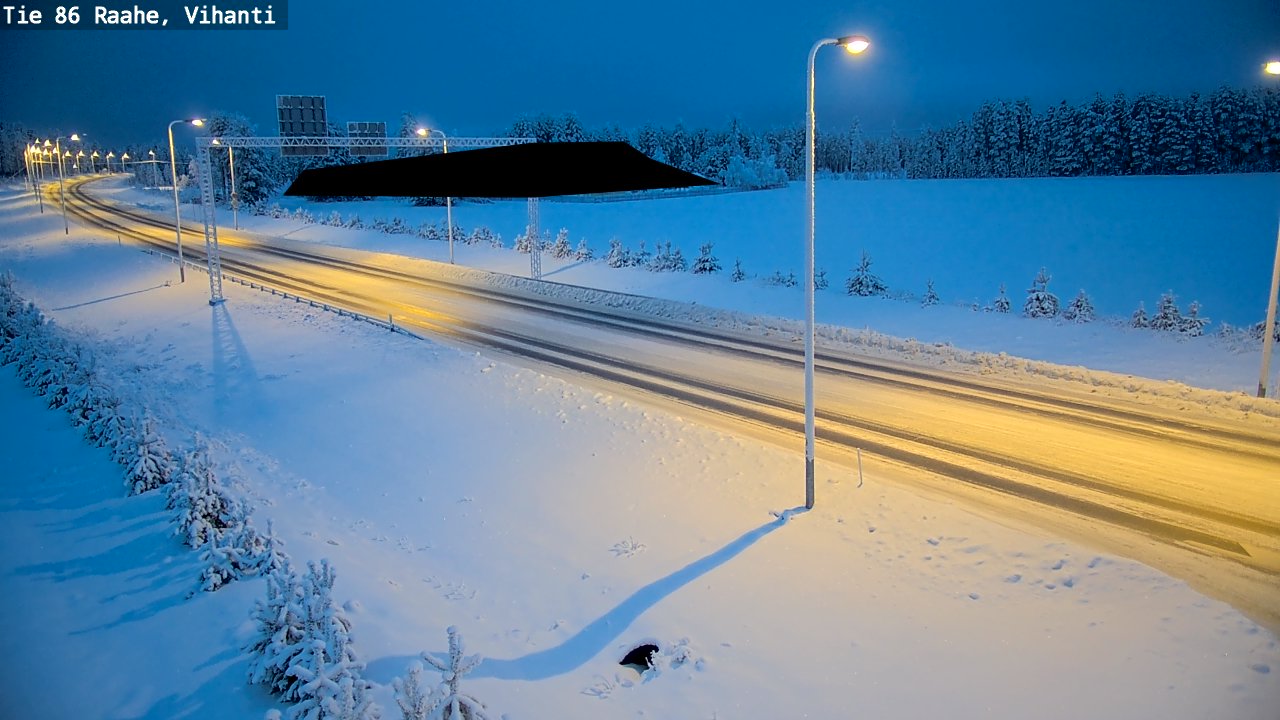 Weather Camera Image Väg 86 Raahe, Vihanti, Raahe, Pohjois-Pohjanmaa