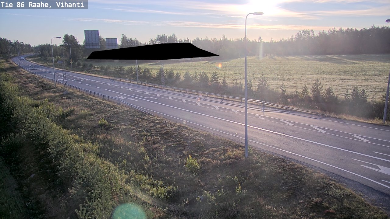 Weather Camera Image Väg 86 Raahe, Vihanti, Raahe, Pohjois-Pohjanmaa
