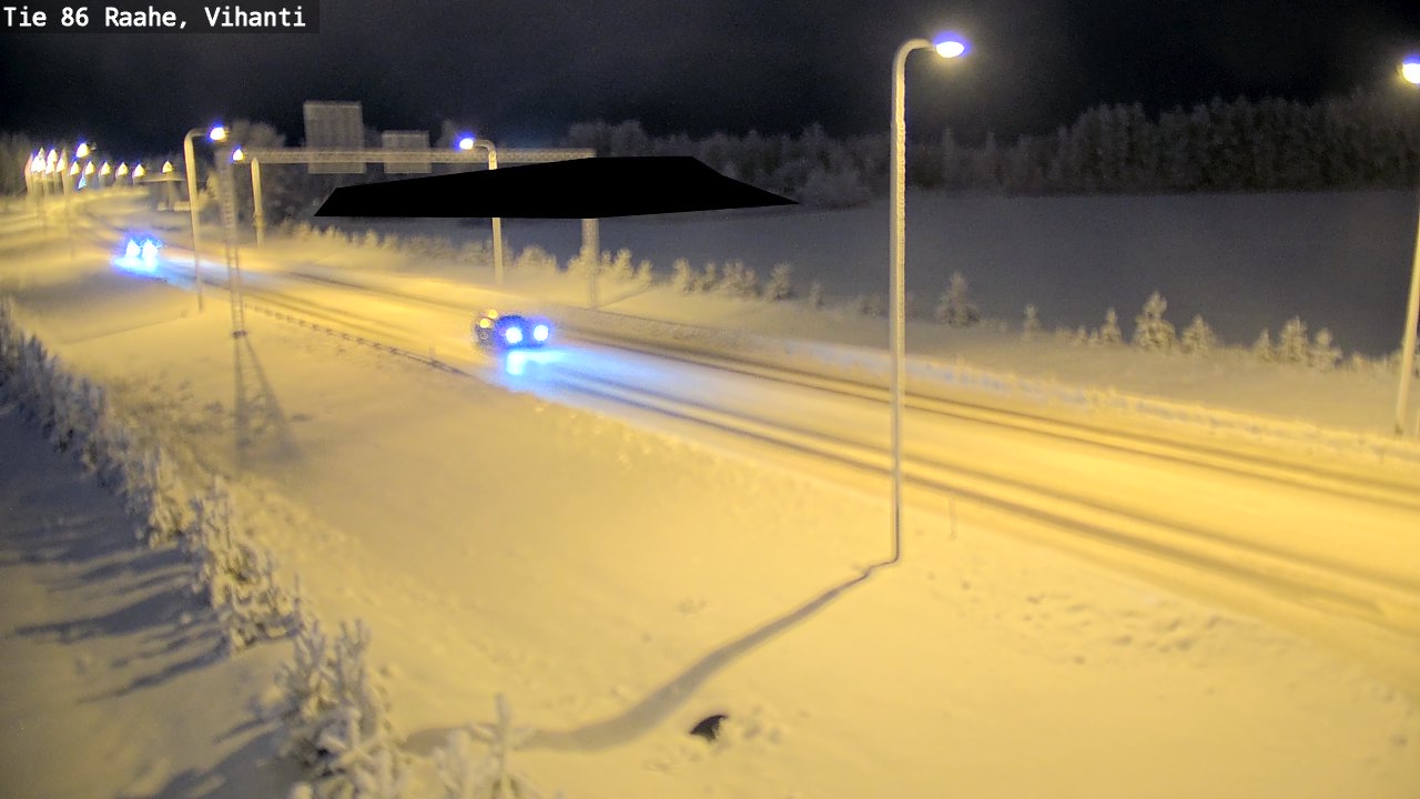 Weather Camera Image Väg 86 Raahe, Vihanti, Raahe, Pohjois-Pohjanmaa
