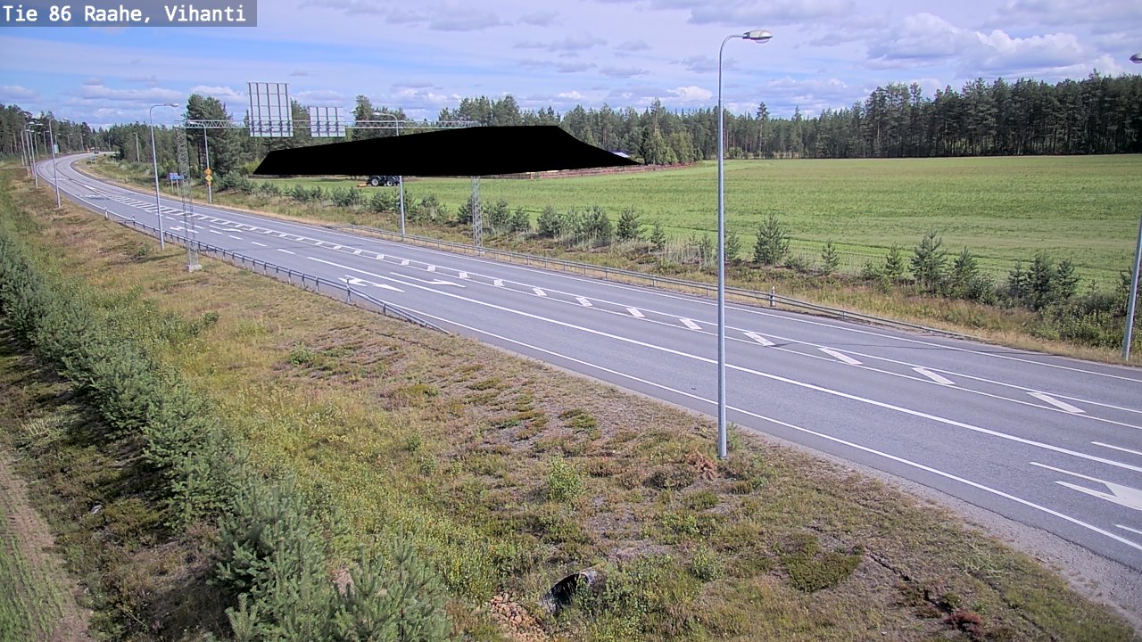 Weather Camera Image Väg 86 Raahe, Vihanti, Raahe, Pohjois-Pohjanmaa
