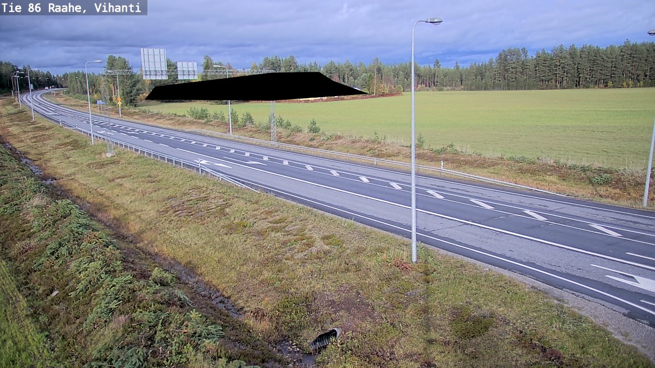 Weather Camera Image Väg 86 Raahe, Vihanti, Raahe, Pohjois-Pohjanmaa