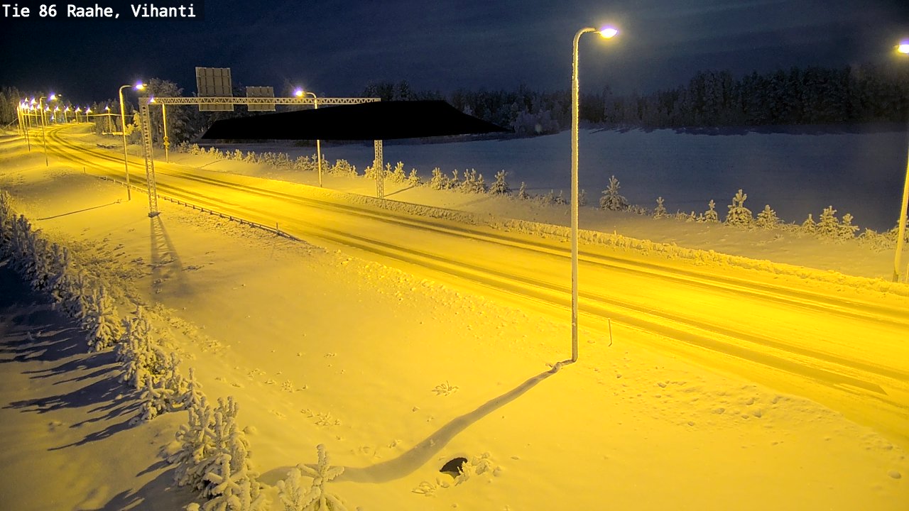 Weather Camera Image Road 86 Raahe, Vihanti, Raahe, Pohjois-Pohjanmaa
