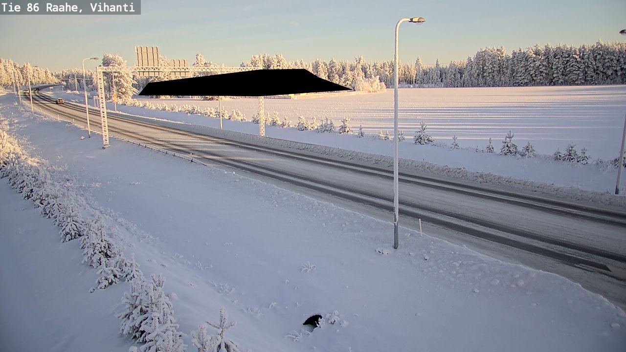 Weather Camera Image Road 86 Raahe, Vihanti, Raahe, Pohjois-Pohjanmaa