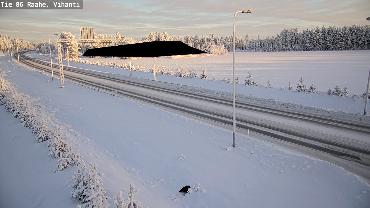 Weather Camera Image Väg 86 Raahe, Vihanti, Raahe, Pohjois-Pohjanmaa