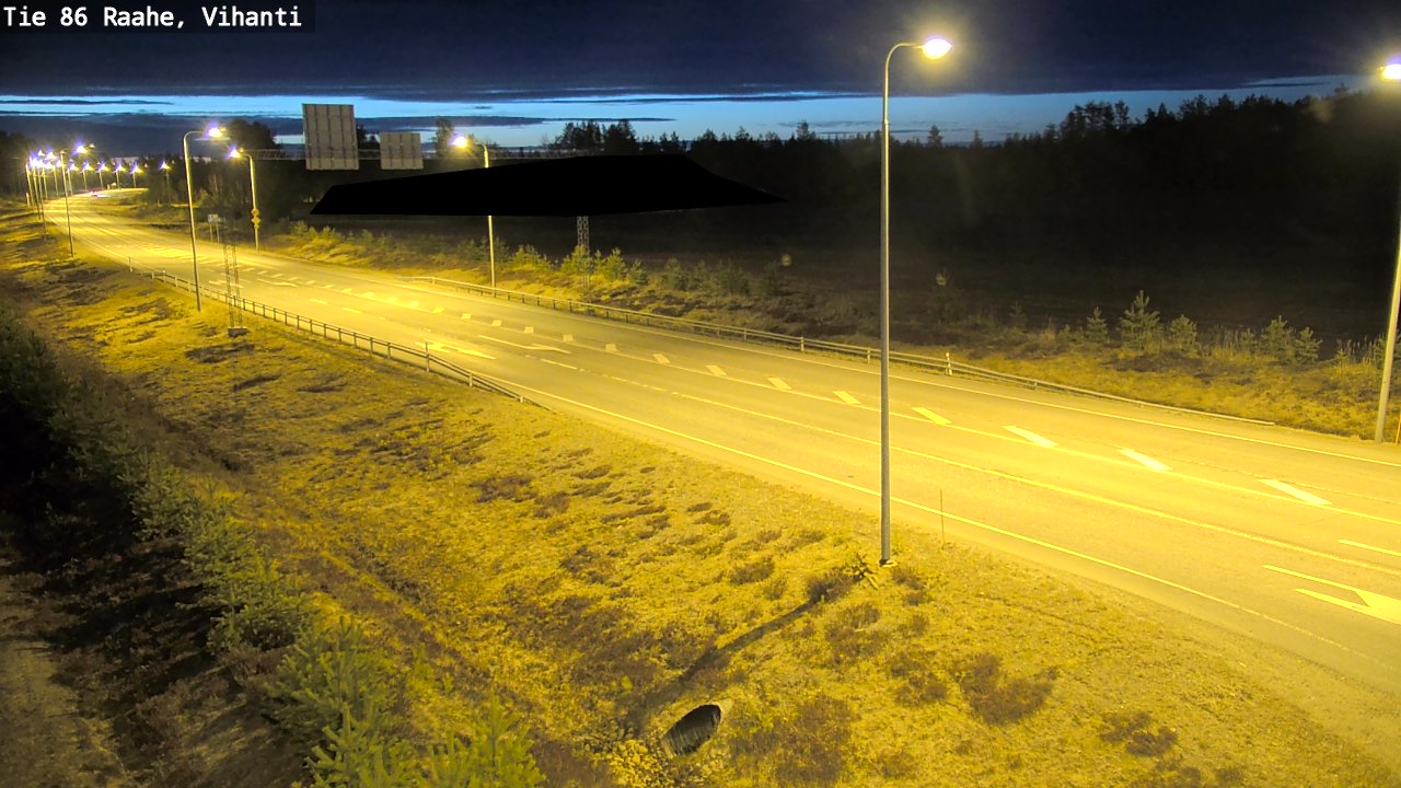 Weather Camera Image Väg 86 Raahe, Vihanti, Raahe, Pohjois-Pohjanmaa