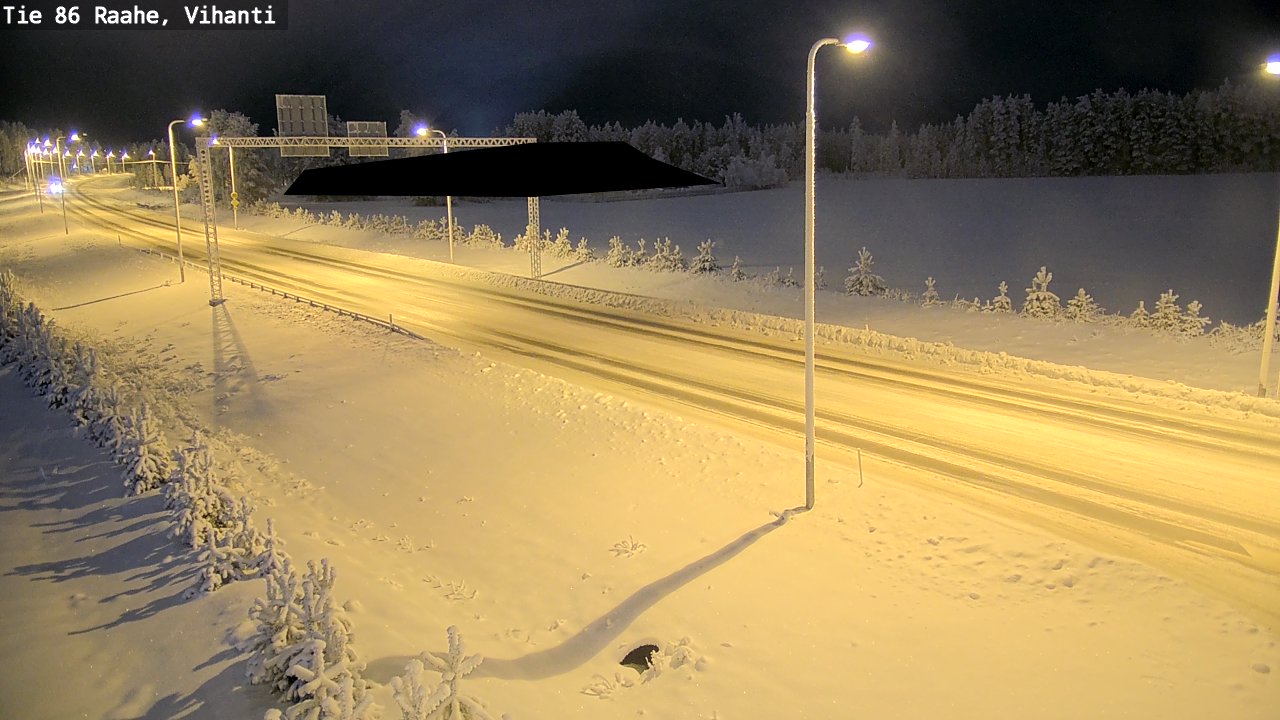 Weather Camera Image Väg 86 Raahe, Vihanti, Raahe, Pohjois-Pohjanmaa