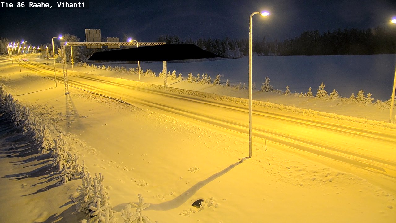 Weather Camera Image Road 86 Raahe, Vihanti, Raahe, Pohjois-Pohjanmaa