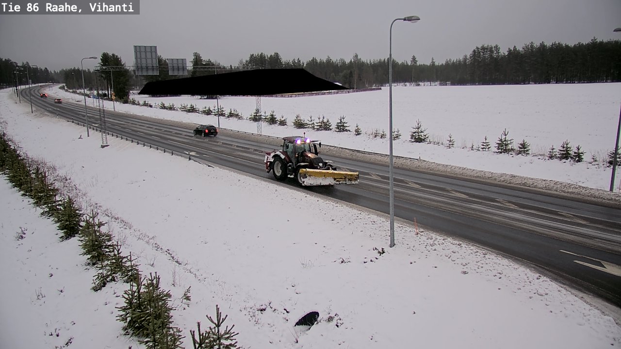 Weather Camera Image Väg 86 Raahe, Vihanti, Raahe, Pohjois-Pohjanmaa