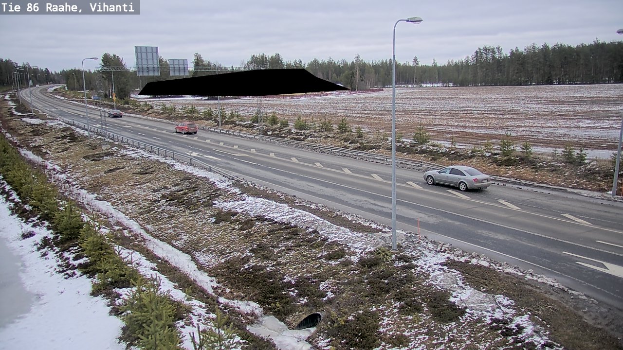 Weather Camera Image Väg 86 Raahe, Vihanti, Raahe, Pohjois-Pohjanmaa