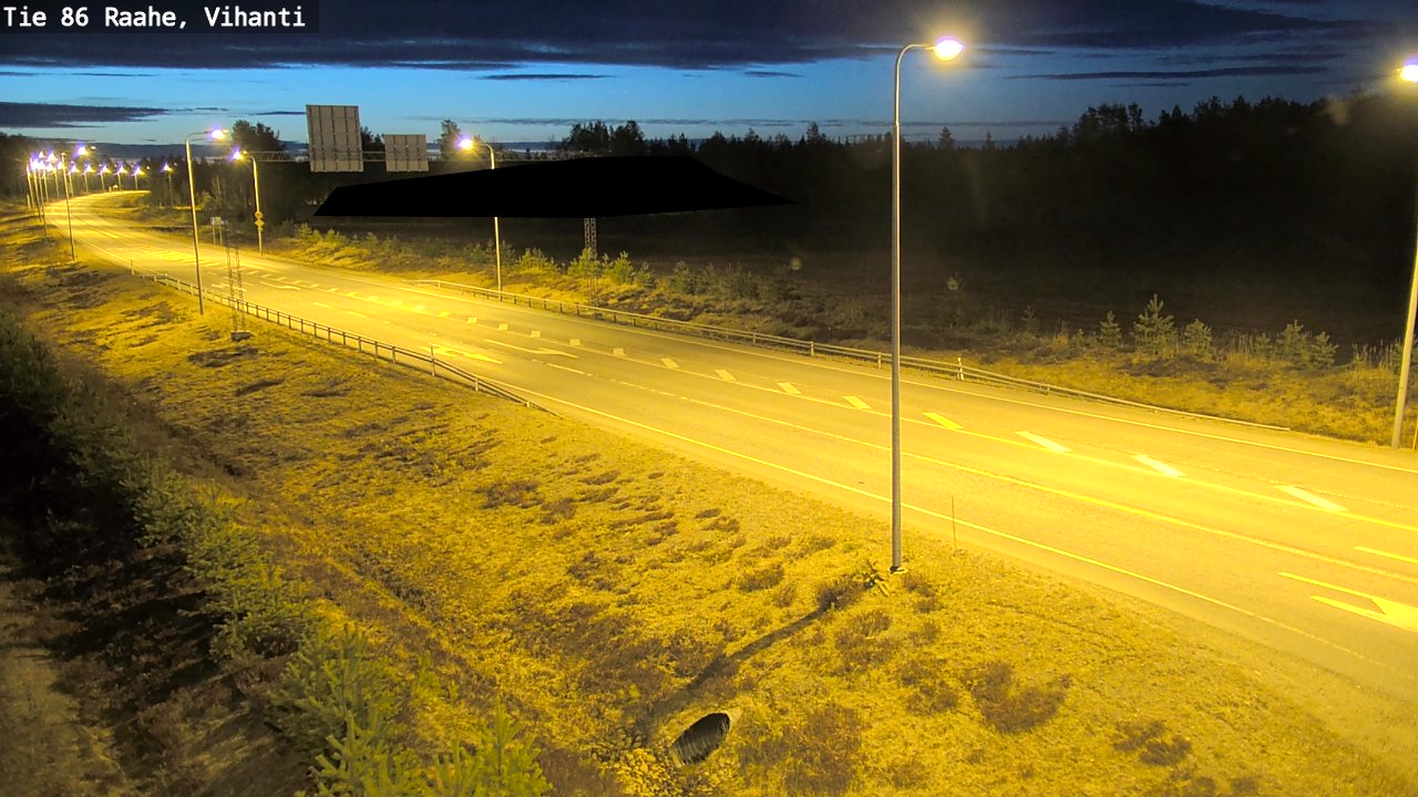 Weather Camera Image Väg 86 Raahe, Vihanti, Raahe, Pohjois-Pohjanmaa