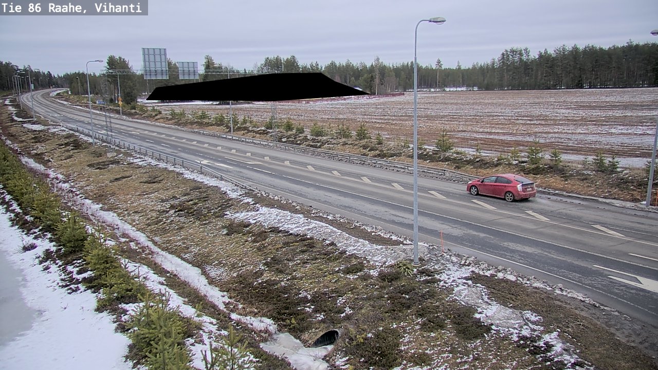 Weather Camera Image Väg 86 Raahe, Vihanti, Raahe, Pohjois-Pohjanmaa