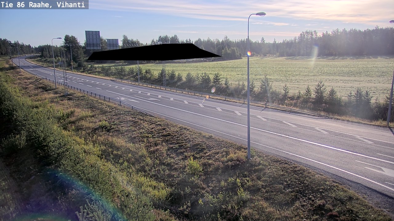 Weather Camera Image Väg 86 Raahe, Vihanti, Raahe, Pohjois-Pohjanmaa