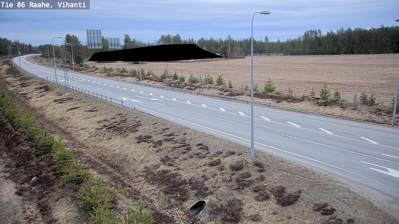 Weather Camera Image Road 86 Raahe, Vihanti, Raahe, Pohjois-Pohjanmaa