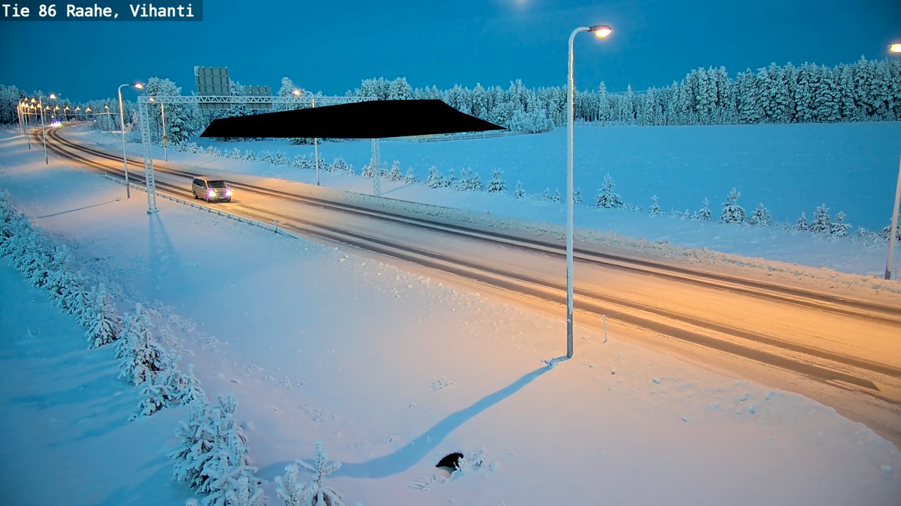 Weather Camera Image Road 86 Raahe, Vihanti, Raahe, Pohjois-Pohjanmaa