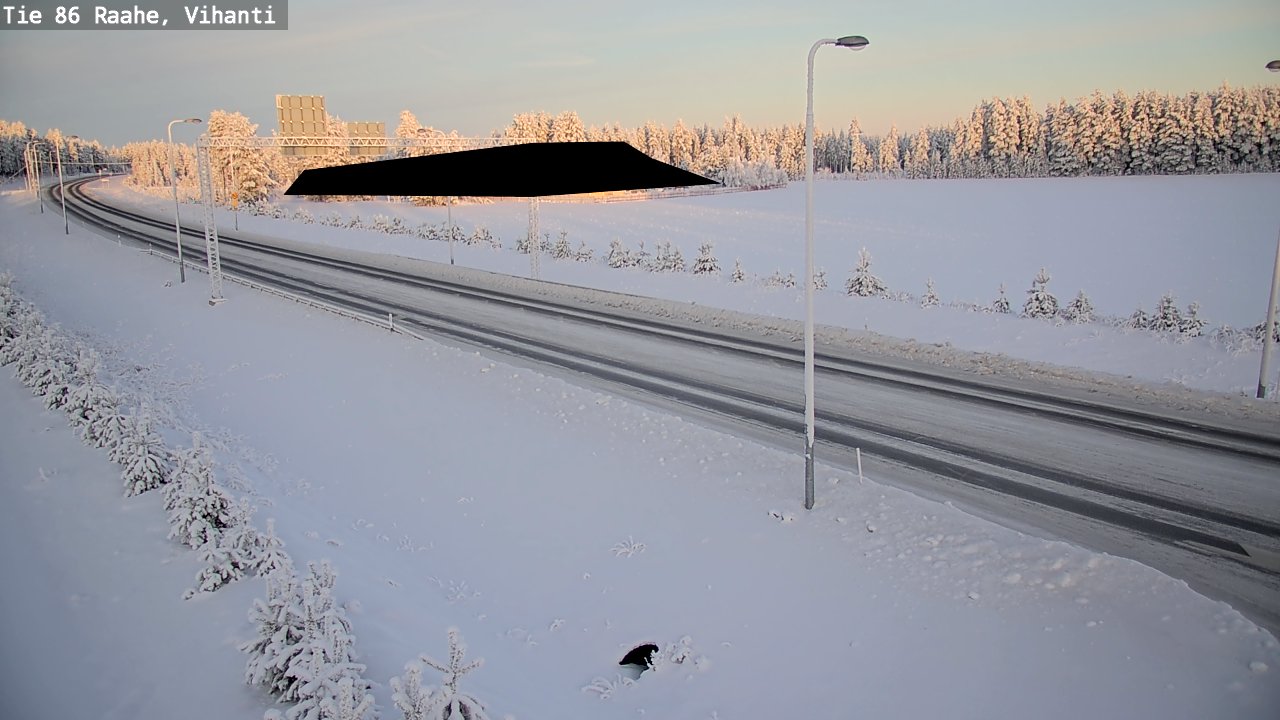 Weather Camera Image Road 86 Raahe, Vihanti, Raahe, Pohjois-Pohjanmaa