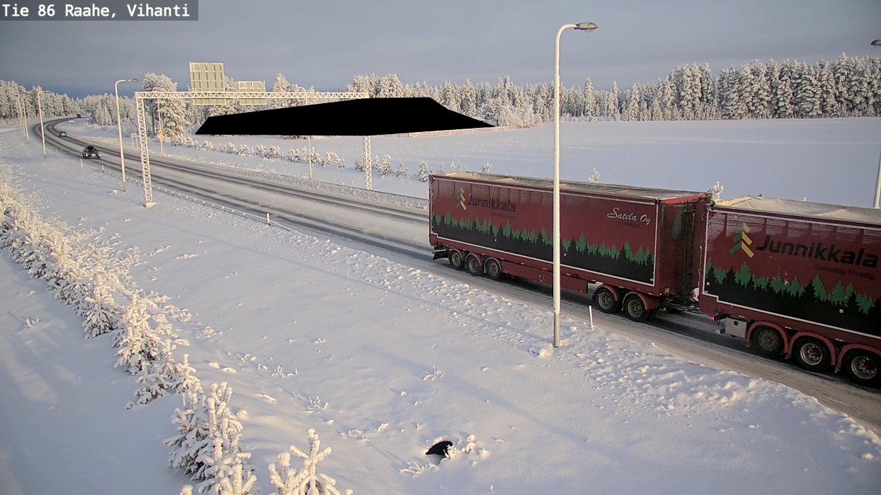 Weather Camera Image Väg 86 Raahe, Vihanti, Raahe, Pohjois-Pohjanmaa
