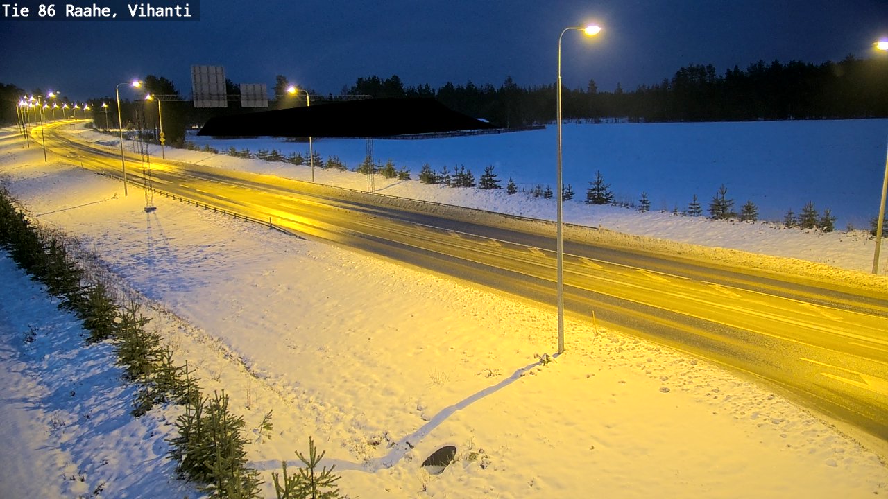 Weather Camera Image Road 86 Raahe, Vihanti, Raahe, Pohjois-Pohjanmaa