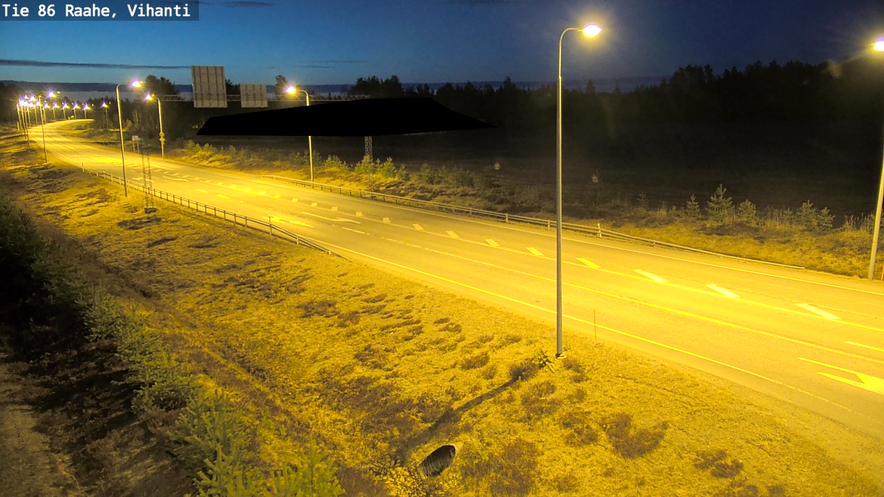 Weather Camera Image Väg 86 Raahe, Vihanti, Raahe, Pohjois-Pohjanmaa