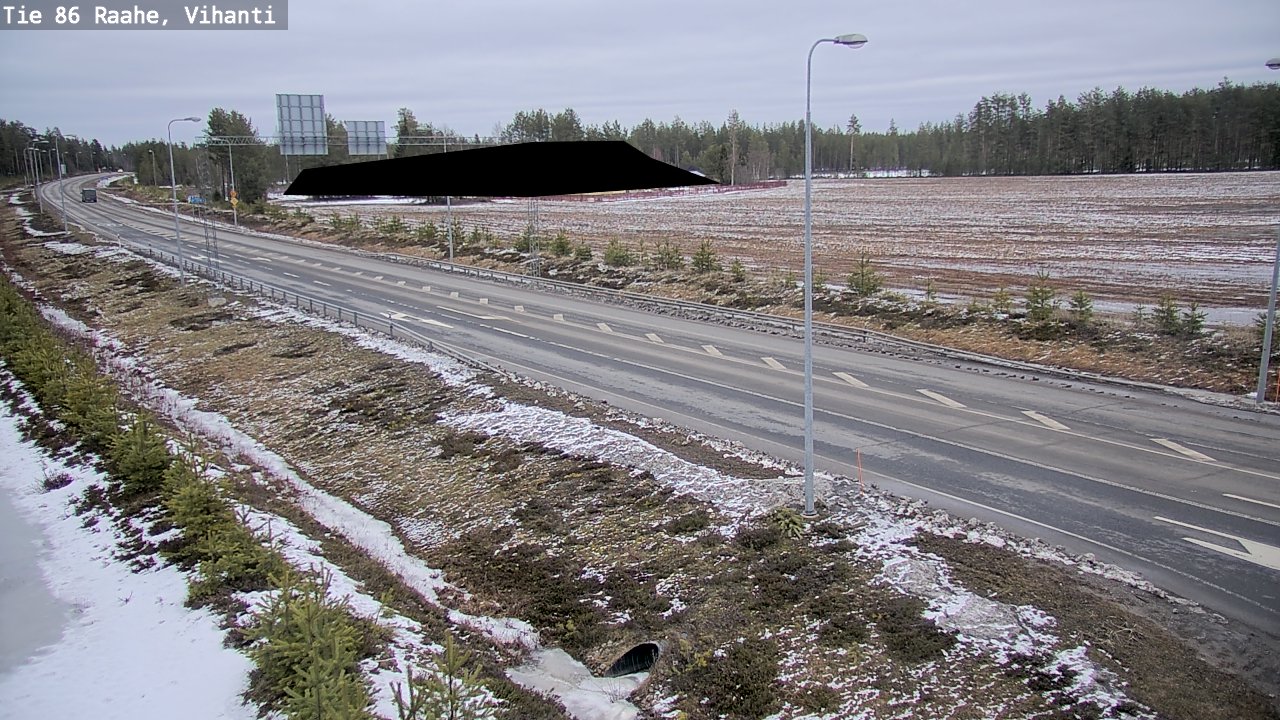 Weather Camera Image Väg 86 Raahe, Vihanti, Raahe, Pohjois-Pohjanmaa