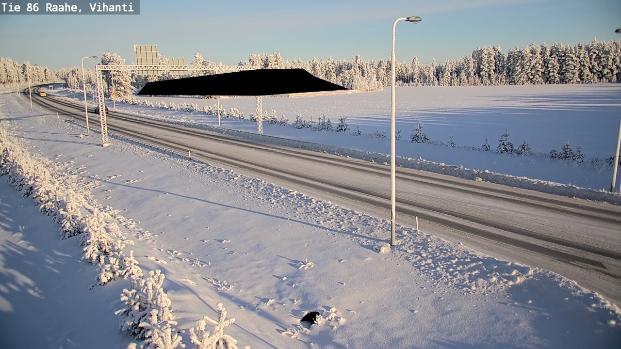 Weather Camera Image Road 86 Raahe, Vihanti, Raahe, Pohjois-Pohjanmaa