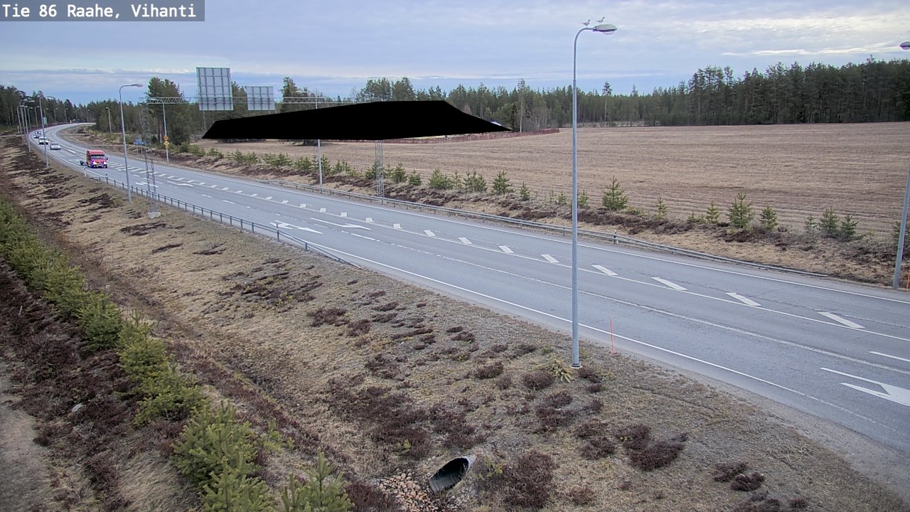 Weather Camera Image Road 86 Raahe, Vihanti, Raahe, Pohjois-Pohjanmaa