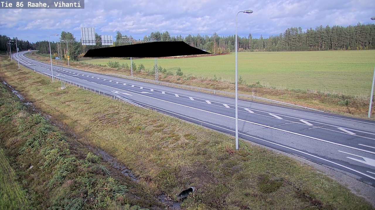 Weather Camera Image Väg 86 Raahe, Vihanti, Raahe, Pohjois-Pohjanmaa