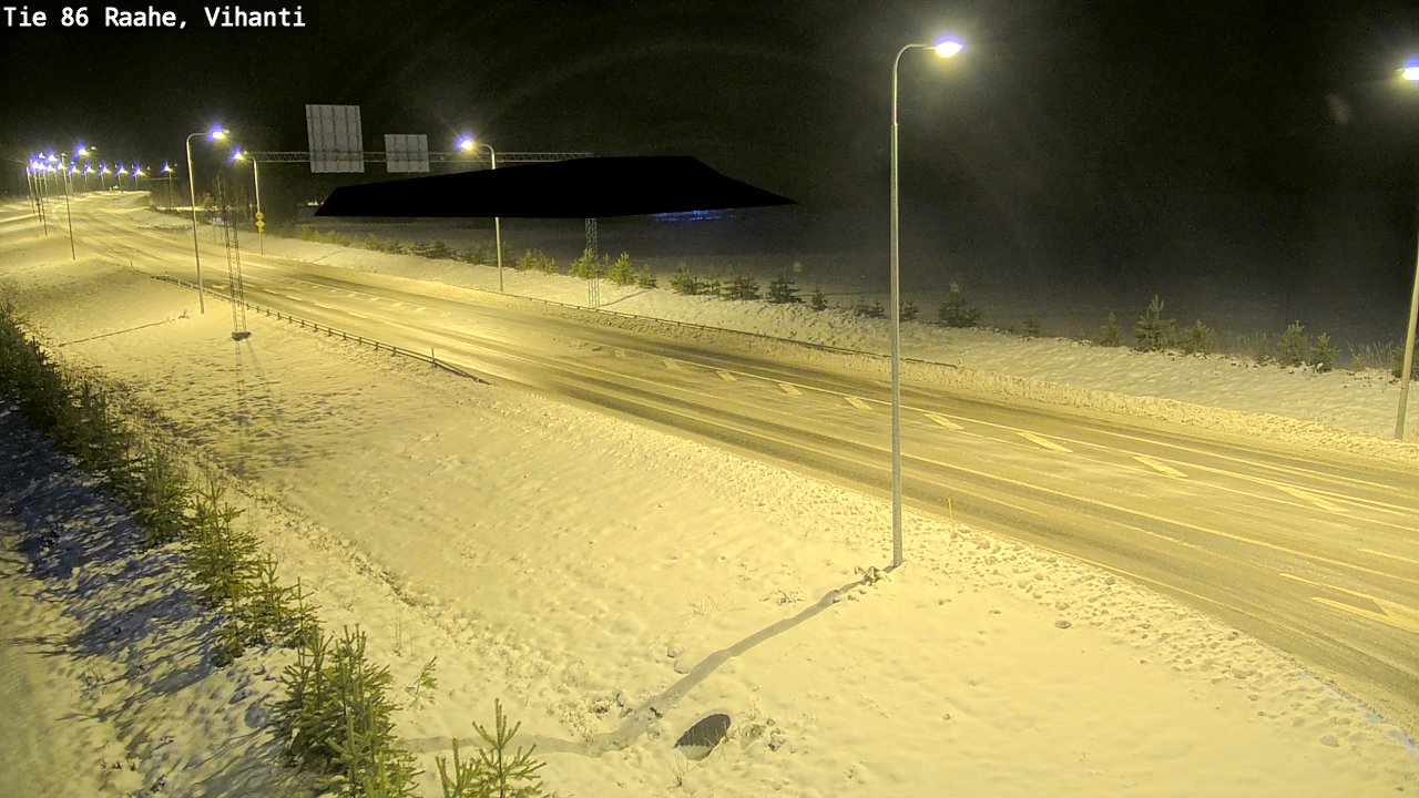 Weather Camera Image Väg 86 Raahe, Vihanti, Raahe, Pohjois-Pohjanmaa
