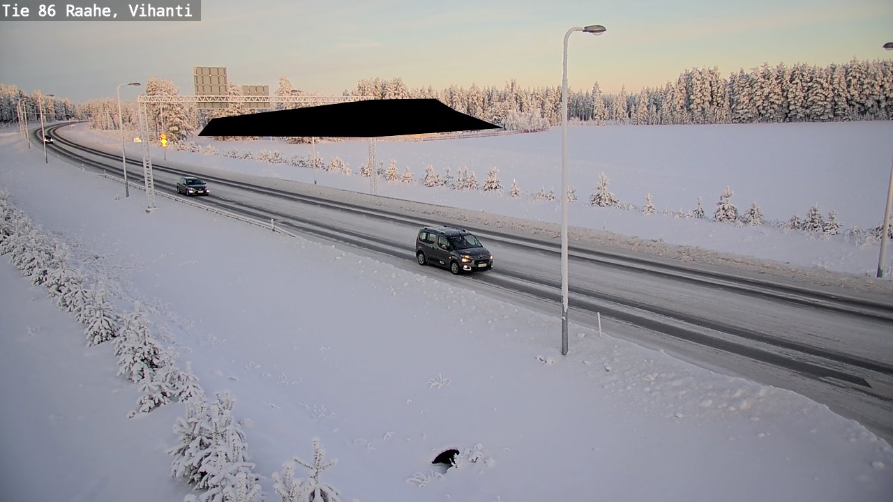 Weather Camera Image Road 86 Raahe, Vihanti, Raahe, Pohjois-Pohjanmaa