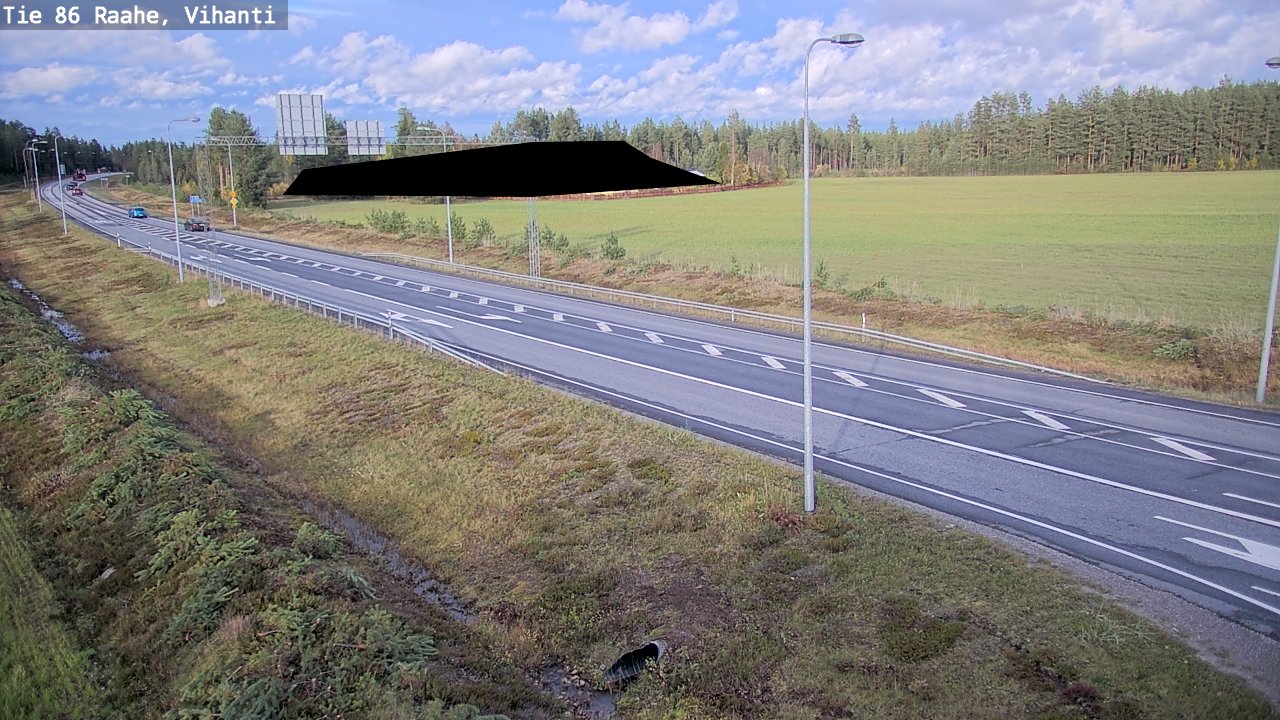 Weather Camera Image Väg 86 Raahe, Vihanti, Raahe, Pohjois-Pohjanmaa