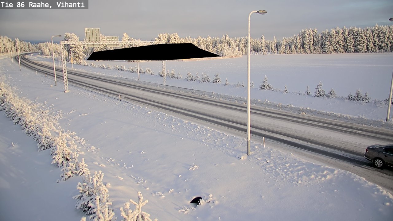 Weather Camera Image Väg 86 Raahe, Vihanti, Raahe, Pohjois-Pohjanmaa