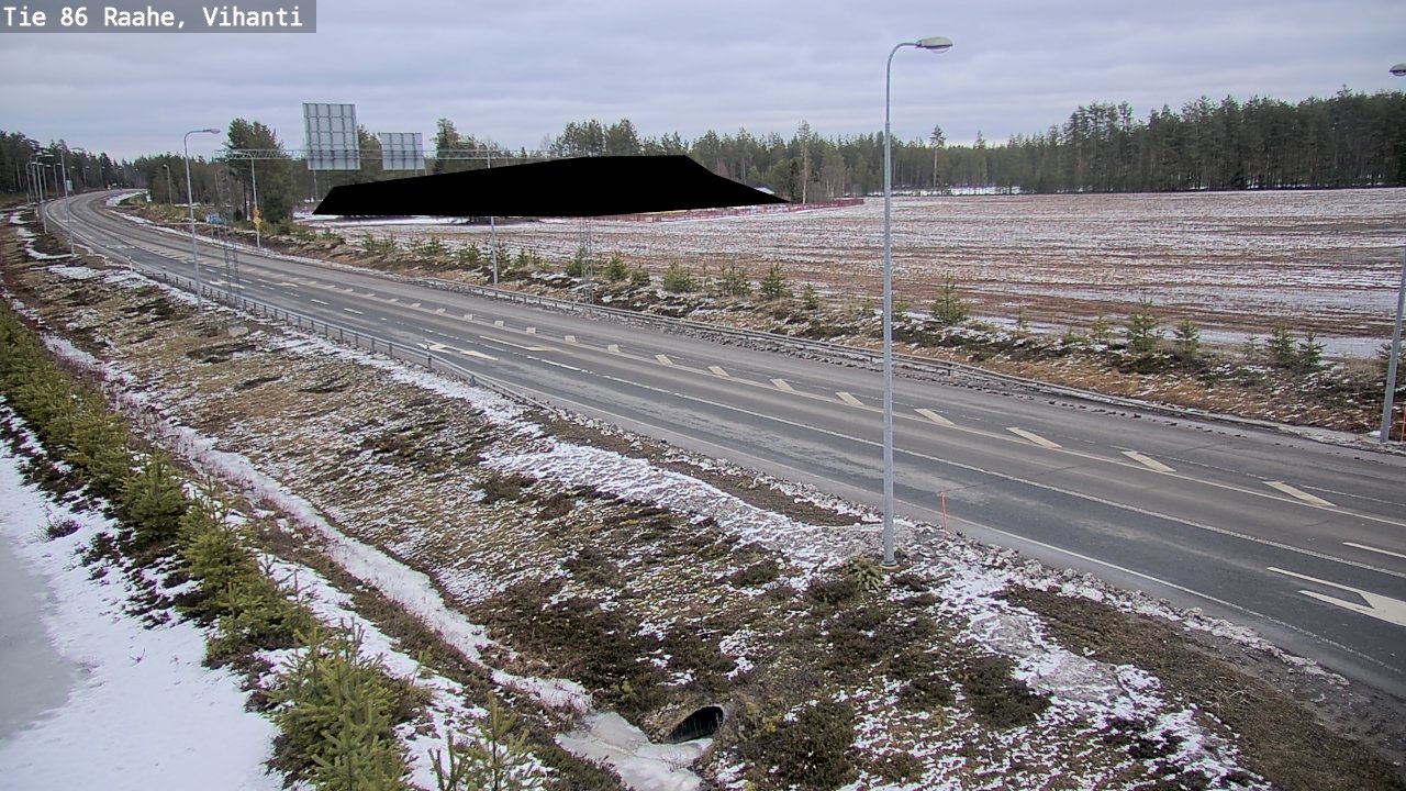 Weather Camera Image Väg 86 Raahe, Vihanti, Raahe, Pohjois-Pohjanmaa