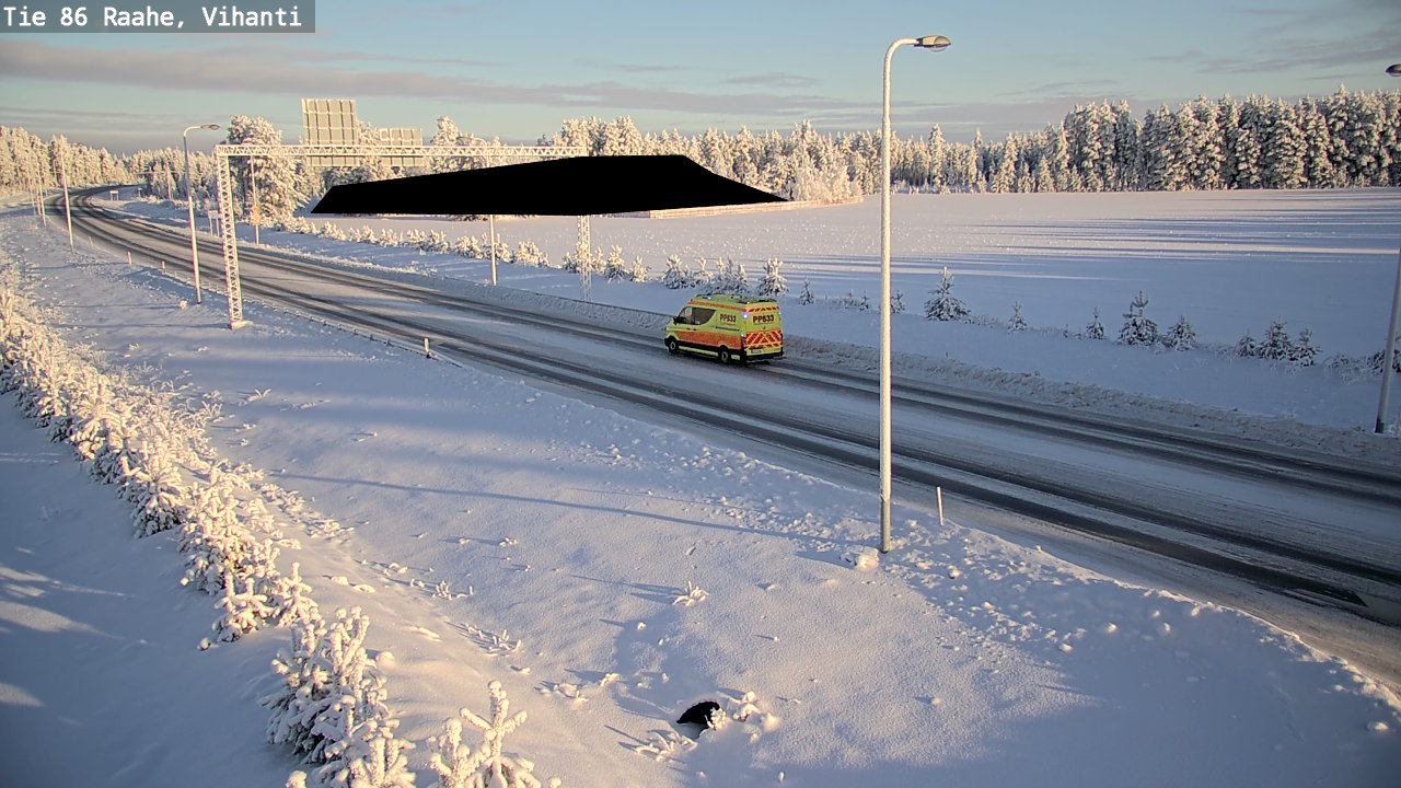 Weather Camera Image Väg 86 Raahe, Vihanti, Raahe, Pohjois-Pohjanmaa