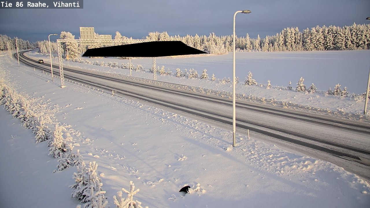 Weather Camera Image Väg 86 Raahe, Vihanti, Raahe, Pohjois-Pohjanmaa