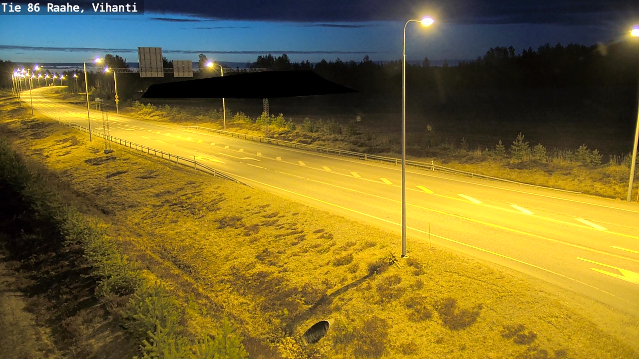 Weather Camera Image Väg 86 Raahe, Vihanti, Raahe, Pohjois-Pohjanmaa