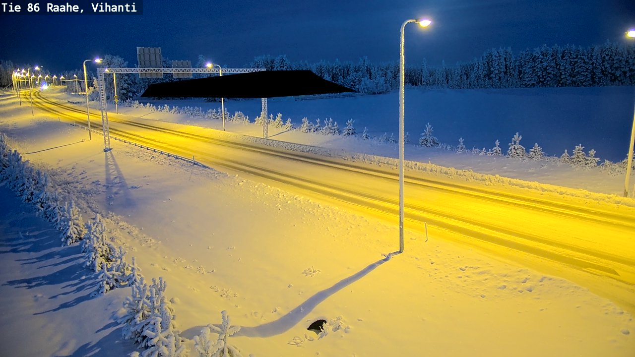 Weather Camera Image Road 86 Raahe, Vihanti, Raahe, Pohjois-Pohjanmaa