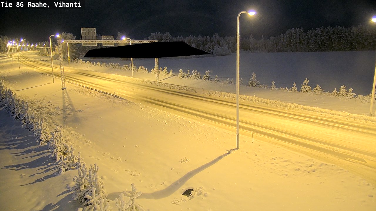 Weather Camera Image Väg 86 Raahe, Vihanti, Raahe, Pohjois-Pohjanmaa