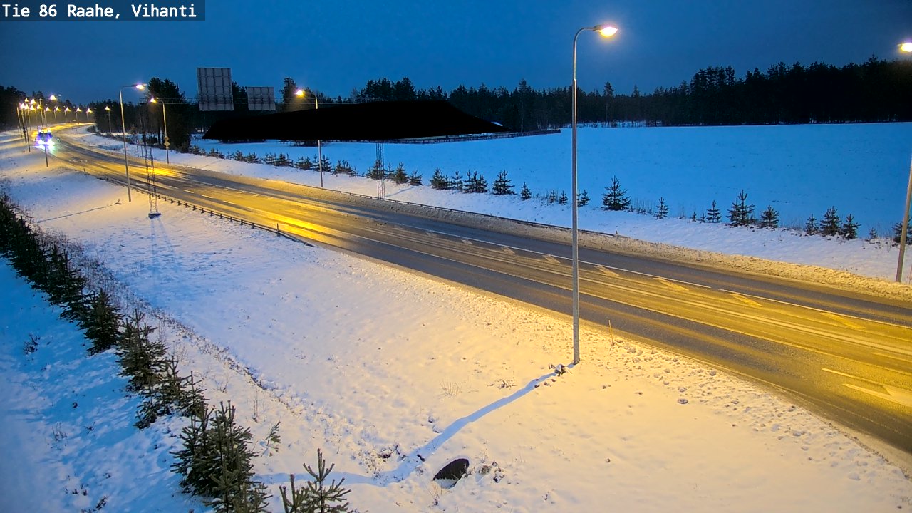 Weather Camera Image Road 86 Raahe, Vihanti, Raahe, Pohjois-Pohjanmaa